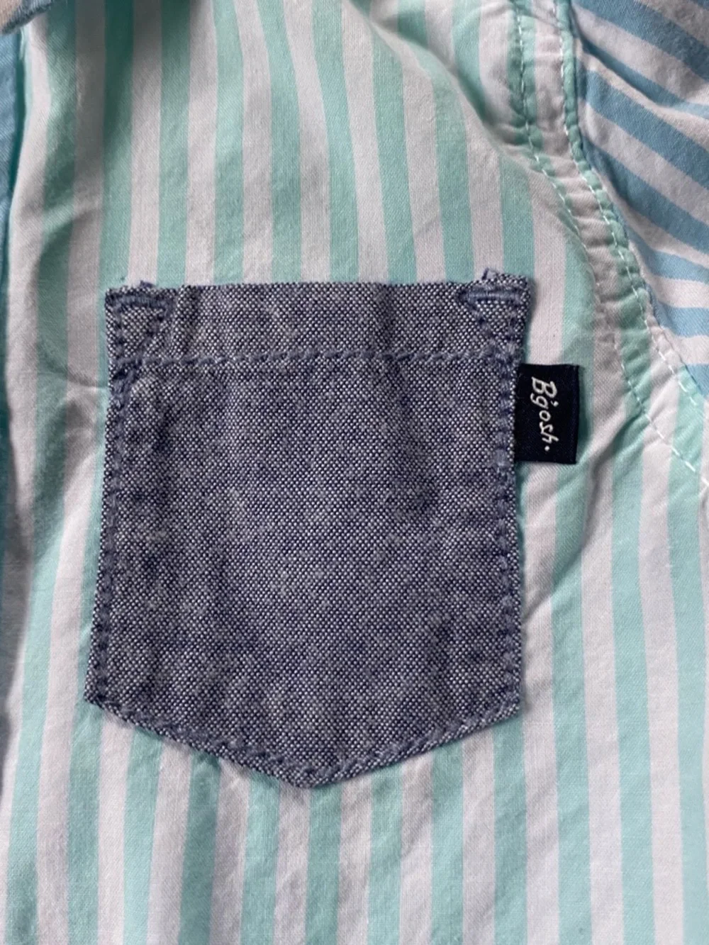 Oshkosh B'gosh Boys One Piece Size 6 Months Striped Shirt Rolled Sleeve Baby